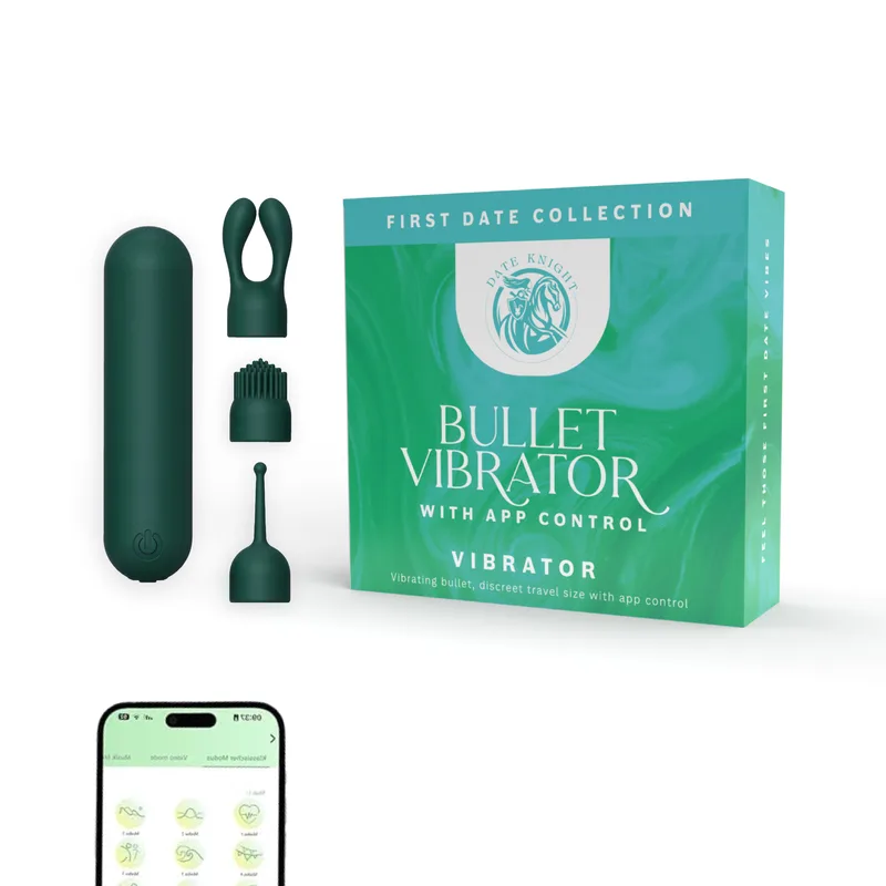 Bullet Vibrator - Discreet, Travel-Sized, 3 Bonus Pleasure Caps + App Control